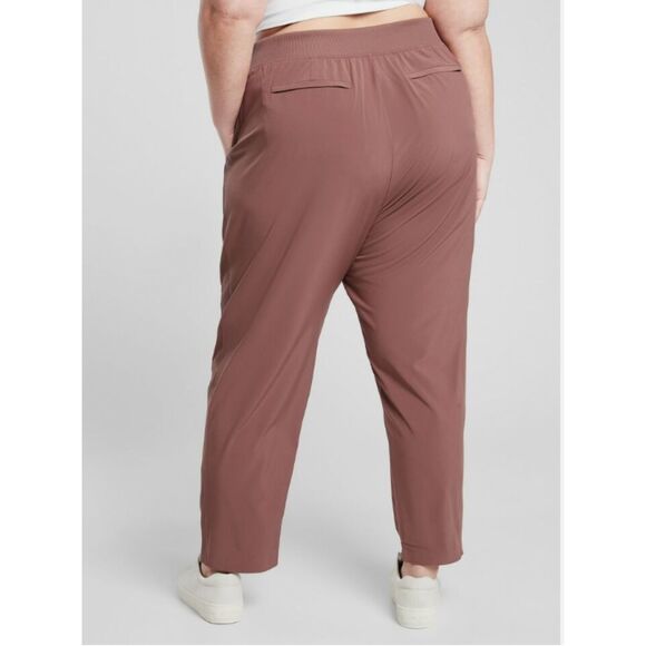 Athleta Brooklyn Ankle Pants Mineral Brown Semi-Fitted Lightweight Slim Fit 14 - Picture 4 of 10
